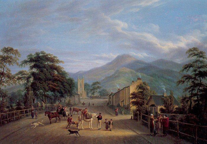 Mulvany, John George View of a Street in Carlingford oil painting picture